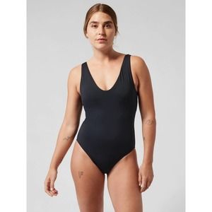 Athleta Seychelles One Piece Swimsuit size M Black